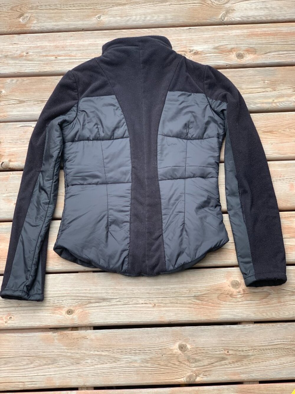 Lululemon St Moritz Puffer Jacket Women's 6 Black Quilted Fleece Full Zip Coat - Picture 5 of 13